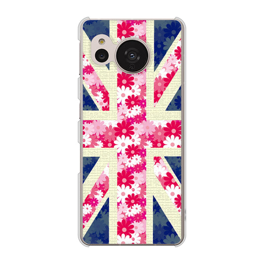 AQUOS sense7 SHG10 au 高画質仕上げ 背面印刷 ハードケース【EK894 ユニオンジャックフラワー】