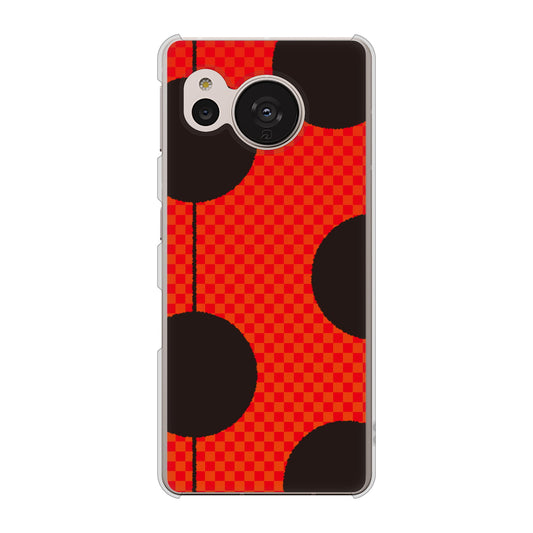 AQUOS sense7 SHG10 au 高画質仕上げ 背面印刷 ハードケース【IB906 てんとうむしのシンプル】