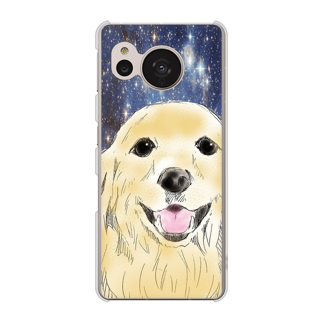 AQUOS sense7 SHG10 au 高画質仕上げ 背面印刷 ハードケース【YD828 ゴールデンレトリバー04】