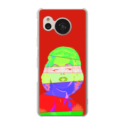 AQUOS sense7 SHG10 au 高画質仕上げ 背面印刷 ハードケース【YJ209 マリリンモンローデザイン(B)】