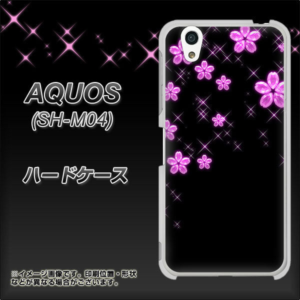 アクオス SH-M04 高画質仕上げ 背面印刷 ハードケース【019 桜クリスタル】