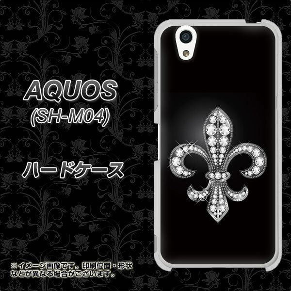アクオス SH-M04 高画質仕上げ 背面印刷 ハードケース【042 ラインストーン風の印刷ゴージャスユリ】