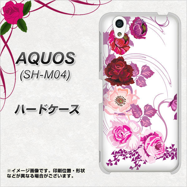 アクオス SH-M04 高画質仕上げ 背面印刷 ハードケース【116 6月のバラ】