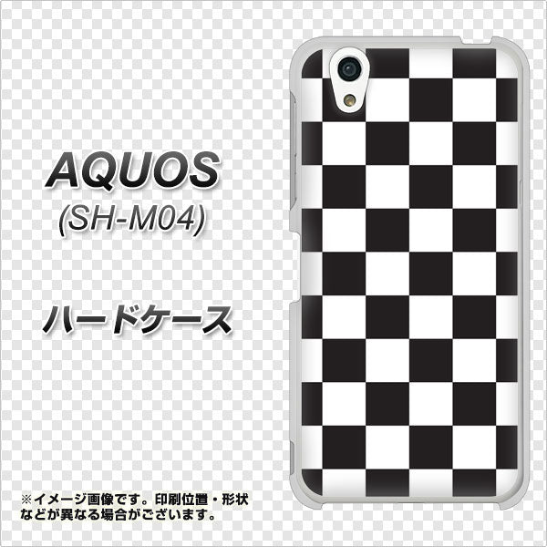 アクオス SH-M04 高画質仕上げ 背面印刷 ハードケース【151 フラッグチェック】