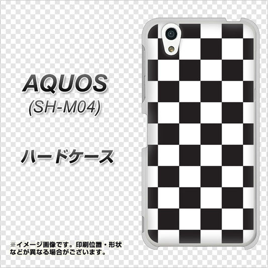 アクオス SH-M04 高画質仕上げ 背面印刷 ハードケース【151 フラッグチェック】