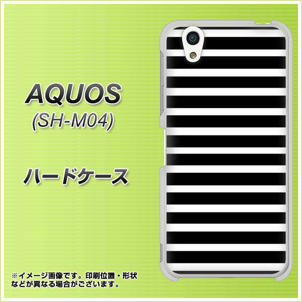 アクオス SH-M04 高画質仕上げ 背面印刷 ハードケース【330 サイドボーダーブラック】