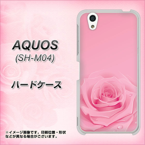 アクオス SH-M04 高画質仕上げ 背面印刷 ハードケース【401 ピンクのバラ】