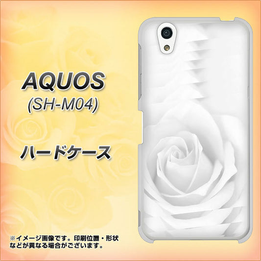 アクオス SH-M04 高画質仕上げ 背面印刷 ハードケース【402 ホワイトRose】