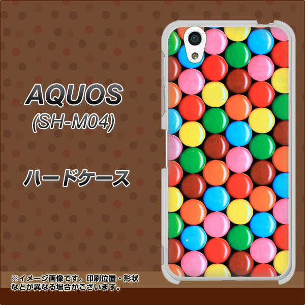 アクオス SH-M04 高画質仕上げ 背面印刷 ハードケース【448 マーブルチョコ】