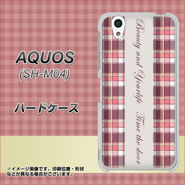 アクオス SH-M04 高画質仕上げ 背面印刷 ハードケース【518 チェック柄besuty】