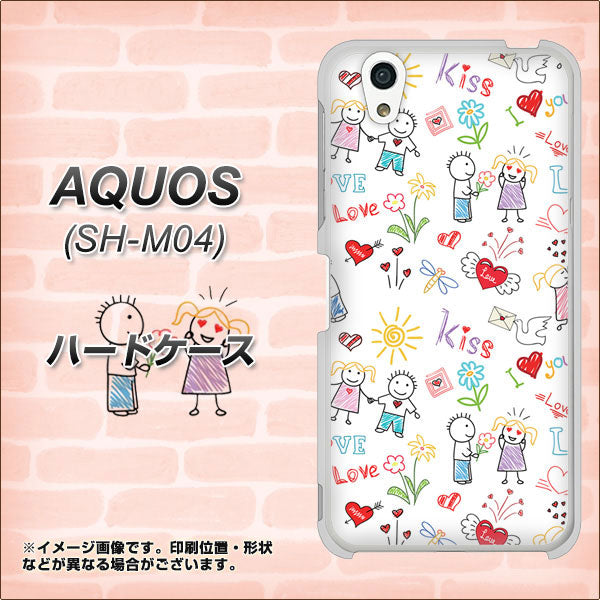 アクオス SH-M04 高画質仕上げ 背面印刷 ハードケース【710 カップル】