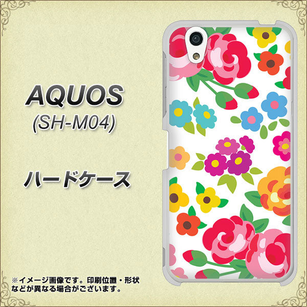アクオス SH-M04 高画質仕上げ 背面印刷 ハードケース【776 5月のフラワーガーデン】