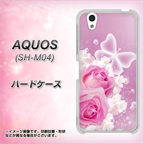 アクオス SH-M04 高画質仕上げ 背面印刷 ハードケース【1166 ローズロマンス】
