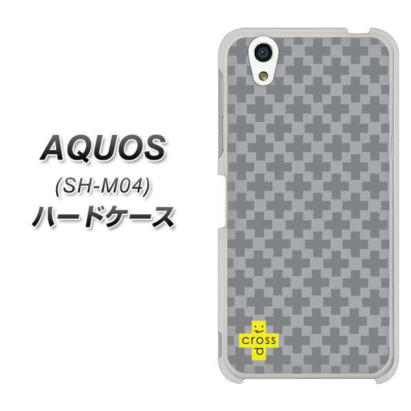 アクオス SH-M04 高画質仕上げ 背面印刷 ハードケース【IB900 クロスドット_グレー】