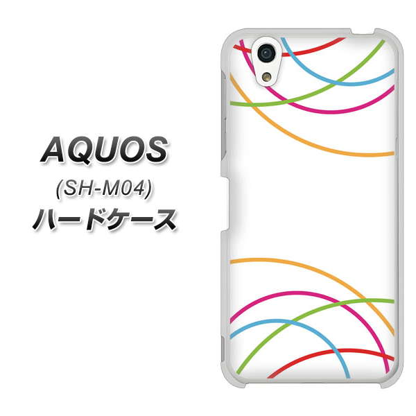 アクオス SH-M04 高画質仕上げ 背面印刷 ハードケース【IB912 重なり合う曲線】