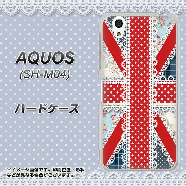 アクオス SH-M04 高画質仕上げ 背面印刷 ハードケース【SC805 ユニオンジャック レース】