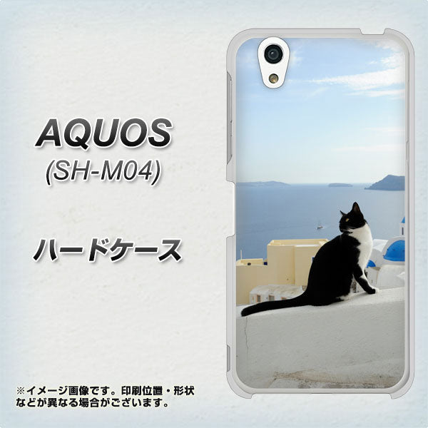 アクオス SH-M04 高画質仕上げ 背面印刷 ハードケース【VA805 ネコと地中海】
