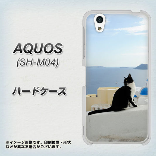 アクオス SH-M04 高画質仕上げ 背面印刷 ハードケース【VA805 ネコと地中海】