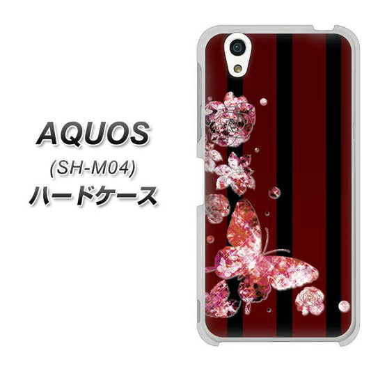 アクオス SH-M04 高画質仕上げ 背面印刷 ハードケース【VA814 宝石と蝶】