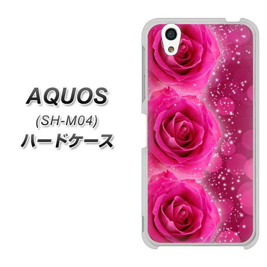 アクオス SH-M04 高画質仕上げ 背面印刷 ハードケース【VA815 3連のバラ】