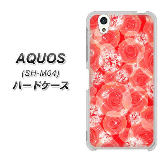 アクオス SH-M04 高画質仕上げ 背面印刷 ハードケース【VA816 ダイヤモンドとバラ】