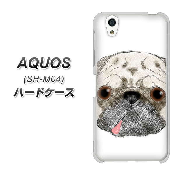 アクオス SH-M04 高画質仕上げ 背面印刷 ハードケース【YD855 パグ01】