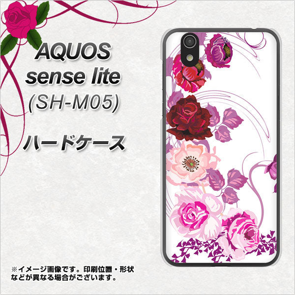 アクオス センス ライト SH-M05 高画質仕上げ 背面印刷 ハードケース【116 6月のバラ】