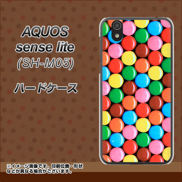 アクオス センス ライト SH-M05 高画質仕上げ 背面印刷 ハードケース【448 マーブルチョコ】