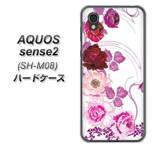 AQUOS sense2 SH-M08 116 6月のバラ ハードケース 背面印刷