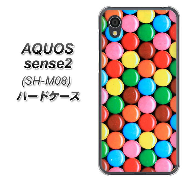 アクオスセンス2 SH-M08 高画質仕上げ 背面印刷 ハードケース【448 マーブルチョコ】
