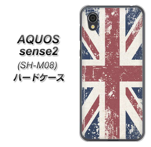 アクオスセンス2 SH-M08 高画質仕上げ 背面印刷 ハードケース【506 ユニオンジャック ビンテージ】