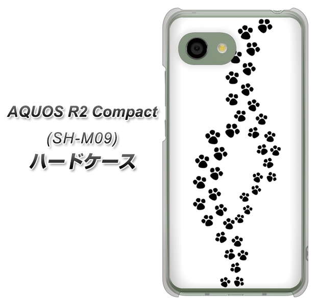 アクオス R2 コンパクト SH-M09 高画質仕上げ 背面印刷 ハードケース【066 あしあと】