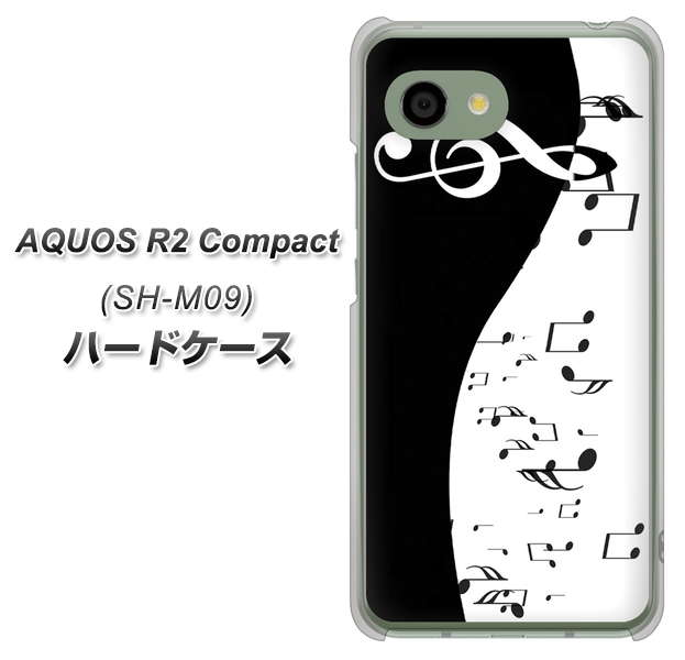 アクオス R2 コンパクト SH-M09 高画質仕上げ 背面印刷 ハードケース【114 モノトーンのリズム】