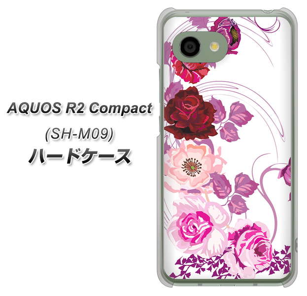 アクオス R2 コンパクト SH-M09 高画質仕上げ 背面印刷 ハードケース【116 6月のバラ】
