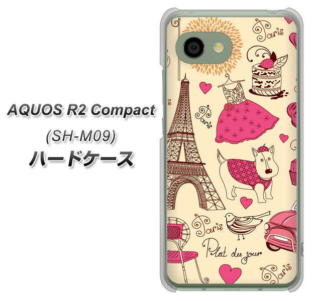 アクオス R2 コンパクト SH-M09 高画質仕上げ 背面印刷 ハードケース【265 パリの街】