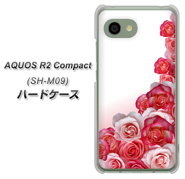 アクオス R2 コンパクト SH-M09 高画質仕上げ 背面印刷 ハードケース【299 薔薇の壁】