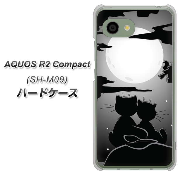 アクオス R2 コンパクト SH-M09 高画質仕上げ 背面印刷 ハードケース【342 月夜の二人】