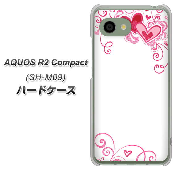 アクオス R2 コンパクト SH-M09 高画質仕上げ 背面印刷 ハードケース【365 ハートフレーム】
