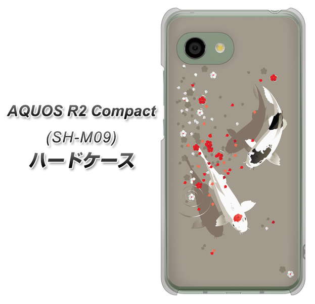 アクオス R2 コンパクト SH-M09 高画質仕上げ 背面印刷 ハードケース【367 よりそう鯉】
