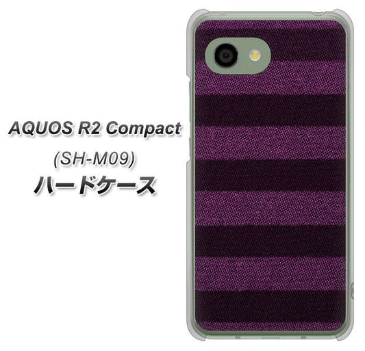 アクオス R2 コンパクト SH-M09 高画質仕上げ 背面印刷 ハードケース【533 極太ボーダーPR&NV】