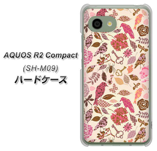 アクオス R2 コンパクト SH-M09 高画質仕上げ 背面印刷 ハードケース【640 おしゃれな小鳥】