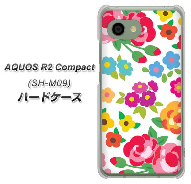 アクオス R2 コンパクト SH-M09 高画質仕上げ 背面印刷 ハードケース【776 5月のフラワーガーデン】