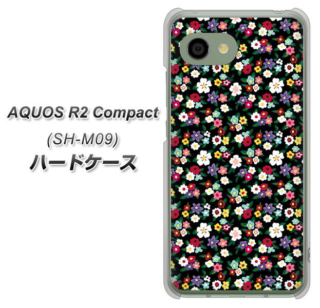 アクオス R2 コンパクト SH-M09 高画質仕上げ 背面印刷 ハードケース【778 マイクロリバティプリントBK】