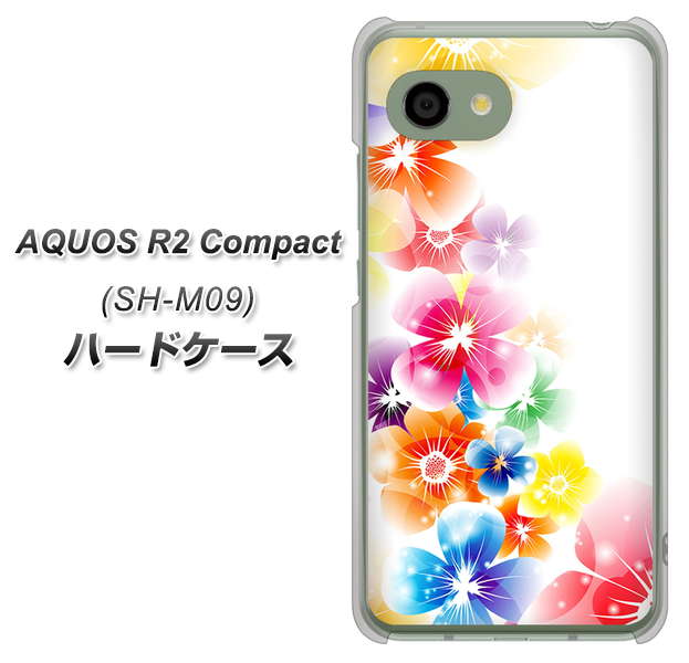 アクオス R2 コンパクト SH-M09 高画質仕上げ 背面印刷 ハードケース【1209 光と花】