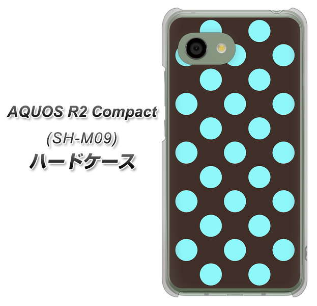アクオス R2 コンパクト SH-M09 高画質仕上げ 背面印刷 ハードケース【1352 シンプルビッグ水色茶】