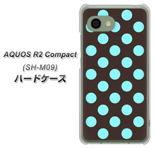 アクオス R2 コンパクト SH-M09 高画質仕上げ 背面印刷 ハードケース【1352 シンプルビッグ水色茶】