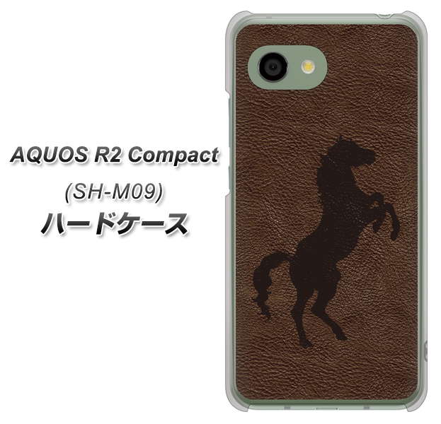 アクオス R2 コンパクト SH-M09 高画質仕上げ 背面印刷 ハードケース【EK861 レザー風馬】