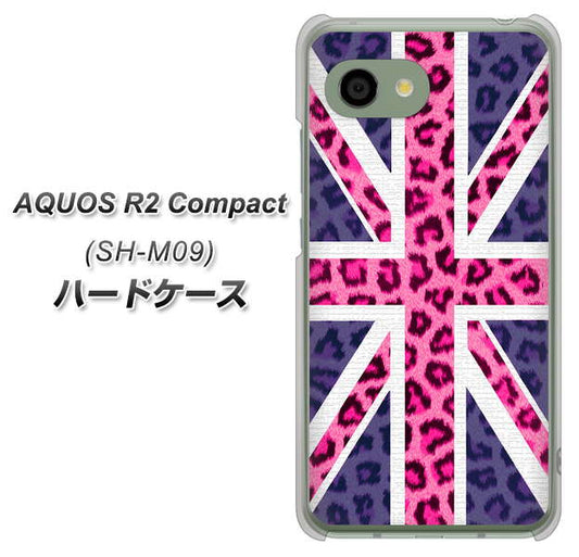アクオス R2 コンパクト SH-M09 高画質仕上げ 背面印刷 ハードケース【EK893 ユニオンジャックヒョウ】