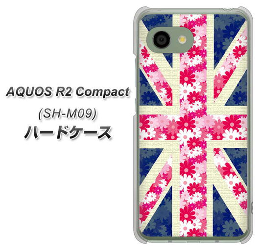 アクオス R2 コンパクト SH-M09 高画質仕上げ 背面印刷 ハードケース【EK894 ユニオンジャックフラワー】