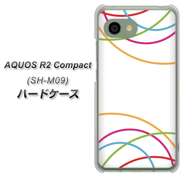 アクオス R2 コンパクト SH-M09 高画質仕上げ 背面印刷 ハードケース【IB912 重なり合う曲線】